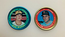 Rare 1971 topps baseball coins #104 Ron Perranoski, # 147 Bob Moose  excellent