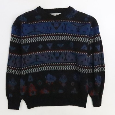 Vintage Method Wool Blend Knit Crewneck Sweater Size Large