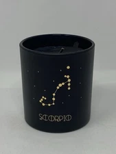 Project 62 Candle Glass Jar Black Scorpio 8oz 227grams Peach Vanilla Coconut