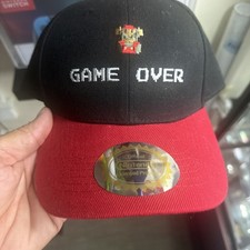Baseball Cap - Nintendo Super Mario - Black Game Over Adjustable Snapback