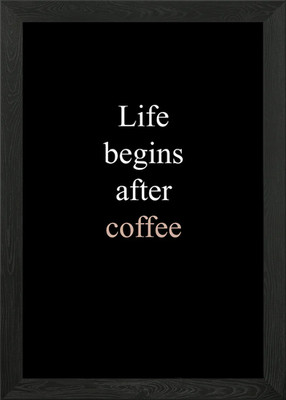 Das Leben beginnt nach dem Kaffee Gerahmtes Wandbild Poster Leinwanddruck Bild