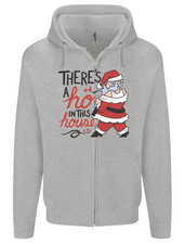 There's a Ho In This House Funny Christmas Mens Zip Up Hoodie