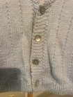 baby sweater 3-6mo. fine Italian wool, lavender, buttons, v-neck — photo 3