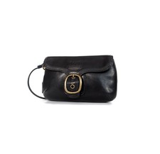 Authentic Vintage Coach Bleecker Legacy Flap Wristlet In Black