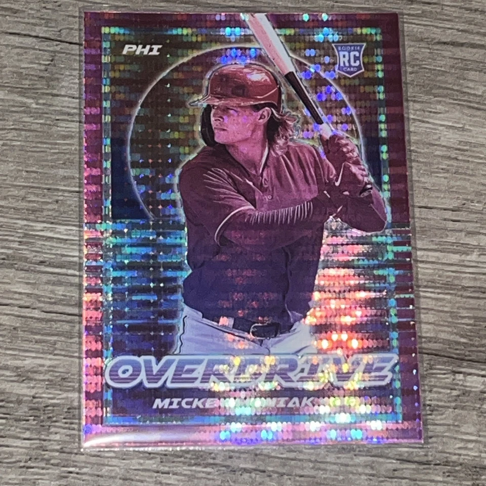 2021 Panini Mickey Moniak Pink Pulse Overdrive RC M/NM - Image 3 of 4