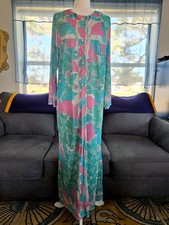 Emilio Pucci Formfit Rogers Vintage 1960s Abstract Silk 2-Piece Nightgown/Robe