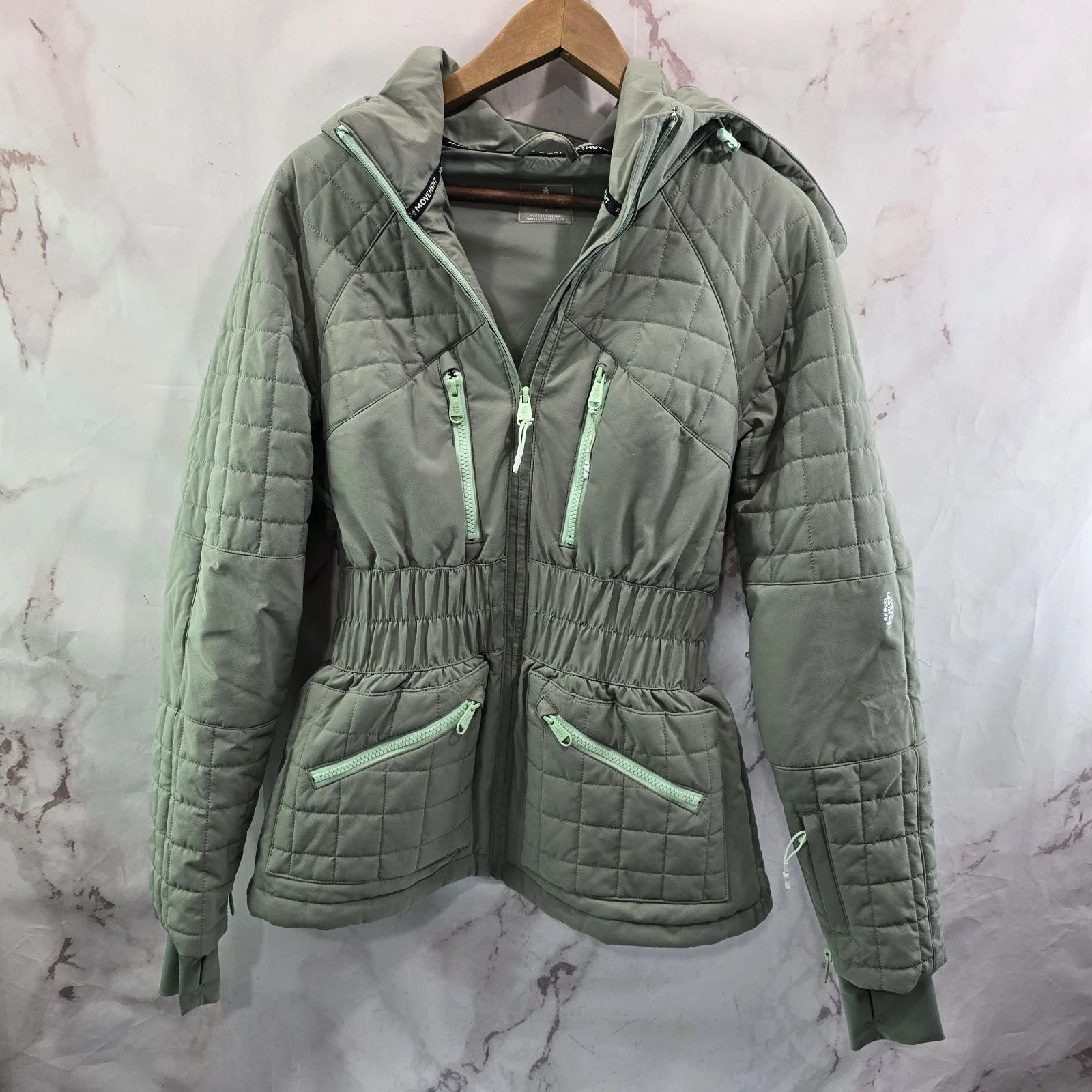 Free People Coat Womens Small Green All Prepped Quilted Puffer Ski Snow Jacket
Opens in a new window