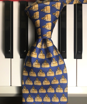 MUSEO DEL PRADO / 'Las Meninas' by Diego Velasquez Novelty Silk in Gold & Blue