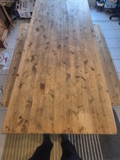 Beautiful Bespoke Wooden Dining Room Table With Two Benches