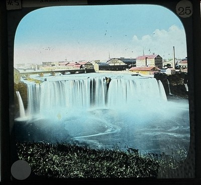 Vintage magische Laternenrutsche, NIAGARAFÄLLE, STADT ROCHESTER & UPPER FALLS 