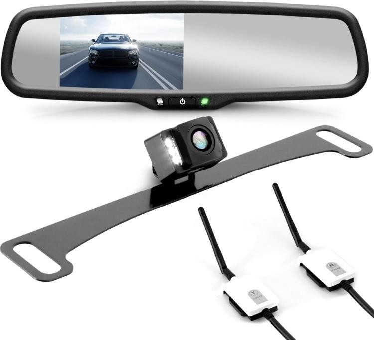 Pyle Wireless Backup Rear View Camera, Waterproof License Plate Car Parking Rear