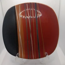 Set Of 4 Home Trends Bazaar Red 8 1/2 In Salad Plates