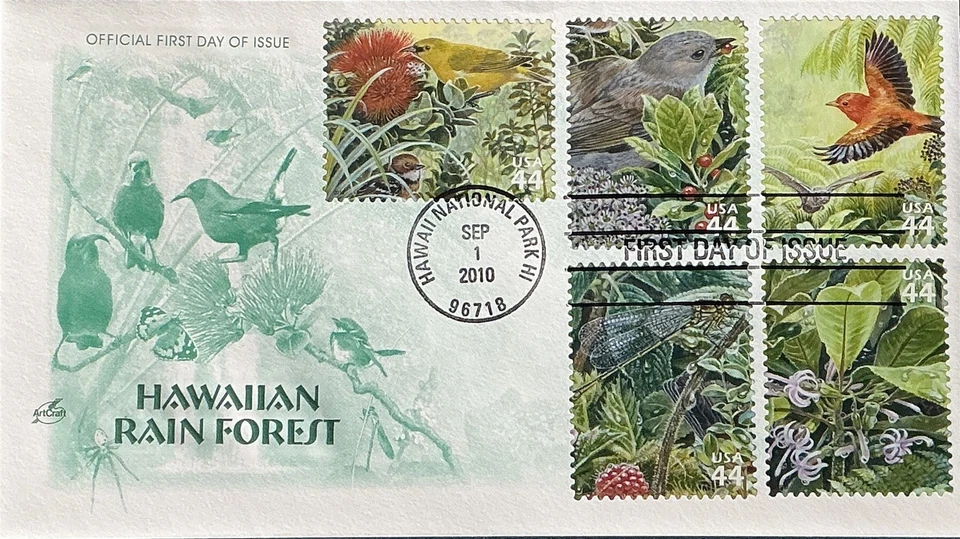 Artcraft 4474 Bosque Lluvioso Hawaiano Parque Nacional de Hawái las 10 en 2 cubiertas Foto 2 de 2