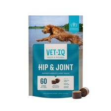 VetIQ Glucosamine Hip  Joint Supplement for Dogs, 60 Soft 60 Count, Brown