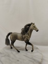 Vintage 1994 Kid Kore Plastic Toy Horse Grey With Black Spots 8 Inch