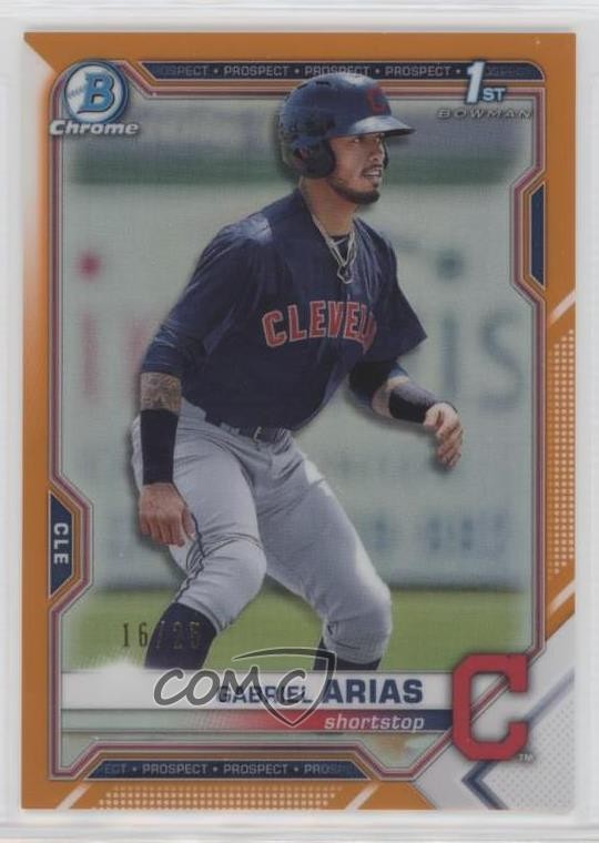 2021 Bowman Chrome Prospects Orange Refractor 16/25 Gabriel Arias #BCP-89 10w8