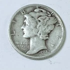 1942 D MERCURY DIME *90% SILVER, Circulated Coin, Free Shipping #6680