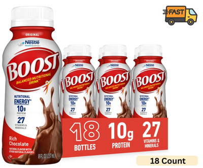 #ad BOOST Original Balanced Nutritional Drink Protein Shakes Rich Chocolate8 fl oz $20.50