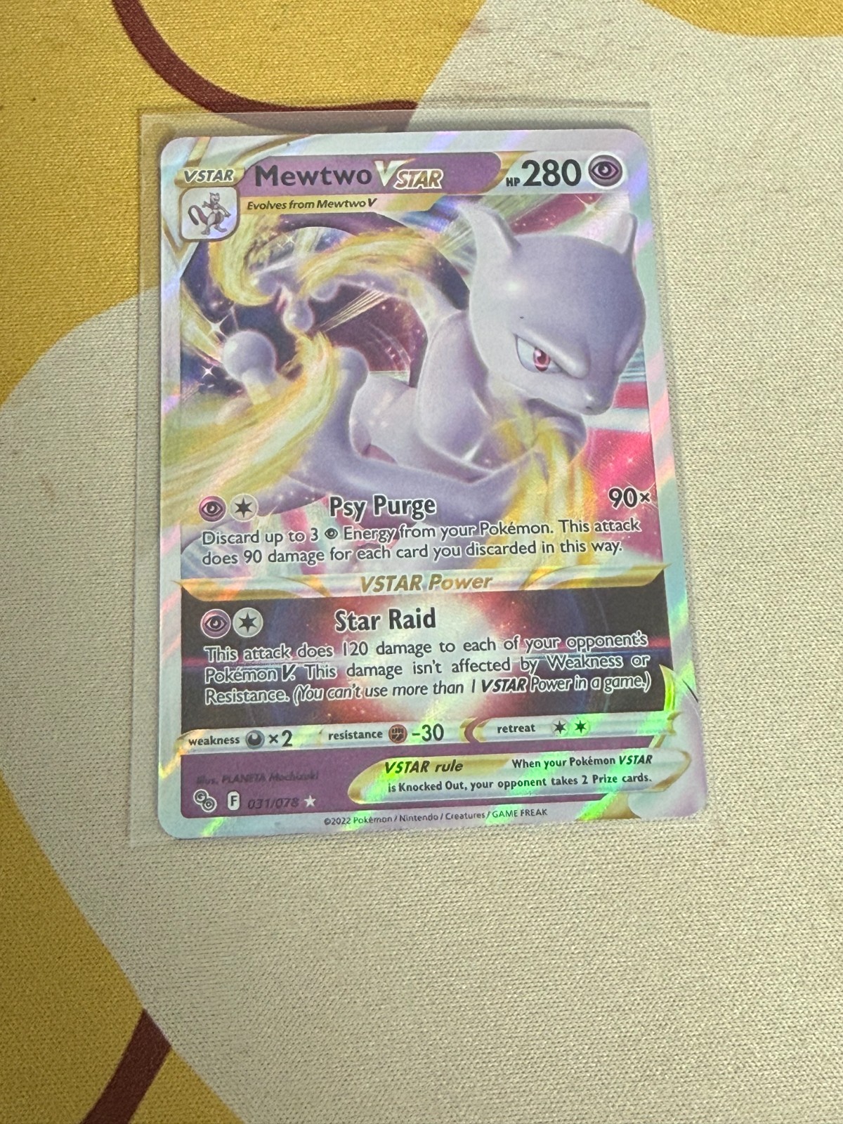 Mewtwo VSTAR 031/078 Pokémon GO Holo LP
