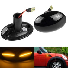 2x LED Seitenblinker Blinklicht Lampe Smoke schwarz F&uuml;r Mini R55 R56 R57 R58 R59