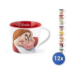 12x Home Cups Jumbo Dwarfs Pop Disney in New Bone China Decorated 420cc