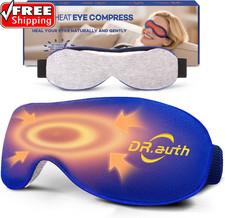 Heated Eye Mask - Microwave Hot/Warm Compress for Dry Eyes, Stye, Chalazion, Ble