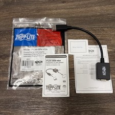 NEW TRIPP LITE DisplayPort to VGA Adapter Model P134-06N-VGA Cable