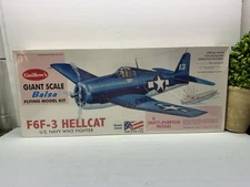 Guillows Kit 105 Giant Scale F6F-3 Hellcat Navy WW2 Fighter Balsa Model Kit