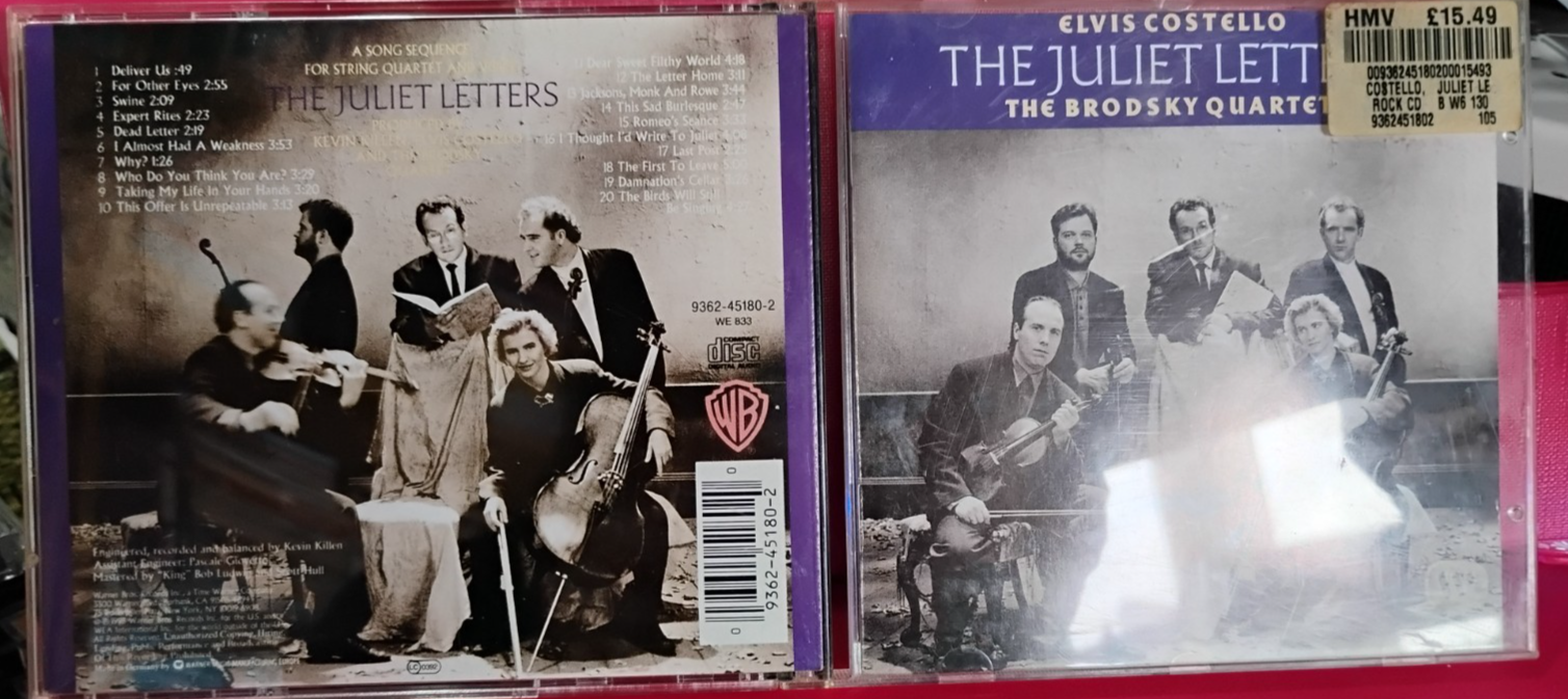 ELVIS COSTELLO & THE BRODSKY QUARTET - THE JULIET LETTERS CD - FREEPOST