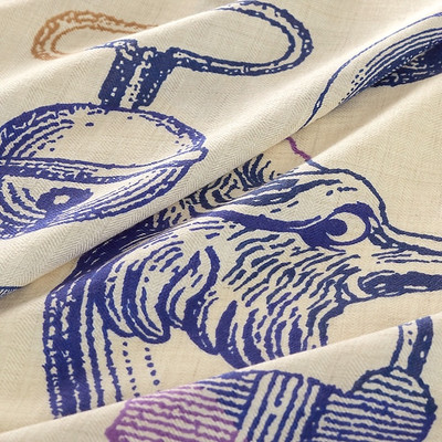 Hermes Shawl Scarf Inventaire Poetique Natural Indigo Cashmere