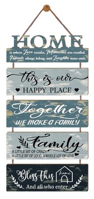 Wooden Collage Panels Home Positive Affirmations Wall Art - Wall Plaques for ...