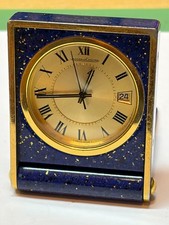 Jaeger-LeCoultre Vintage Miniature Lapis Day Date Alarm Clock