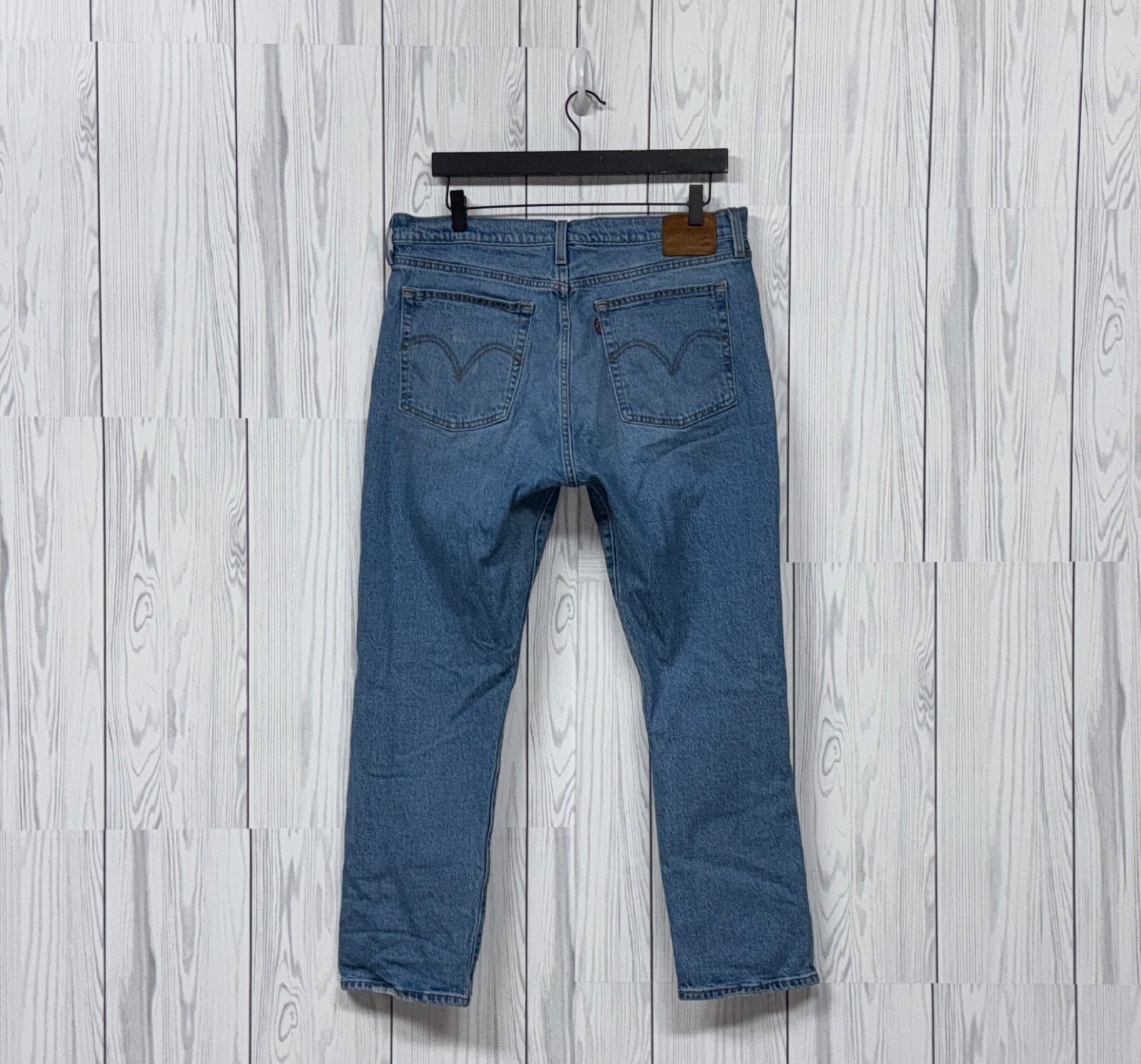 Levis wedgie straight womens size 32 button fly high rise blue denim