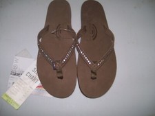 Rainbow Sandals Women's Crystals Expresso Size 11 New W/Tags