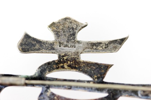 Precioso asiático vintage de plata de ley tallado a mano o? Pin de personaje 2,5” – 11386 - Imagen 7 de 8