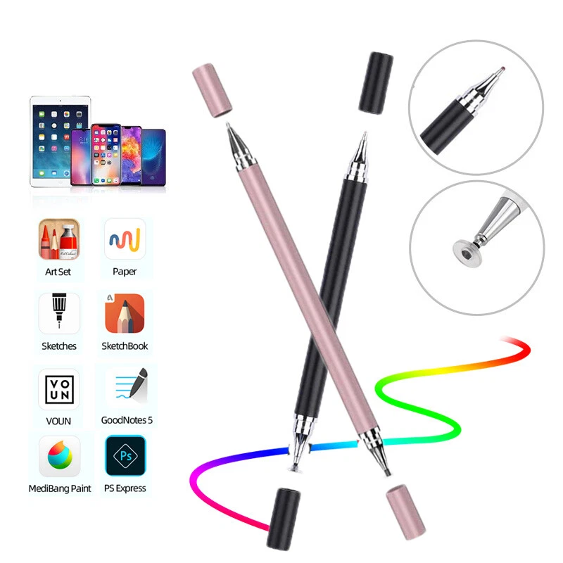 2 in 1 Screen Touch Stylus Pen For Tablet Mobile Android ios Phone iPad