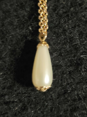 8.5'' Necklace Pendent Tear Drop Fake Pearl Nice Pretty