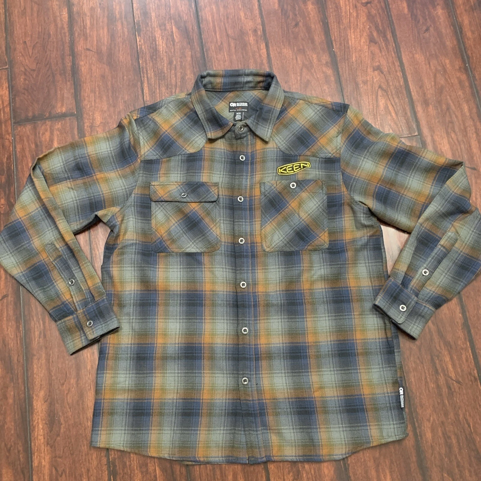 outdoor-research feedback flannel long sleeve button up plaid keen shirt