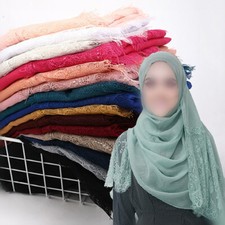 Women Lace Scarves Shawls Flowers Soft Cotton Viscose Scarf Scarves Hair Wraps