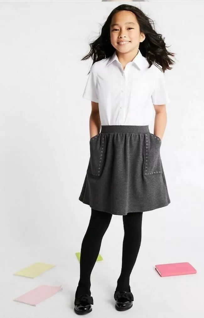 Grey school skirt age clearance 2-3