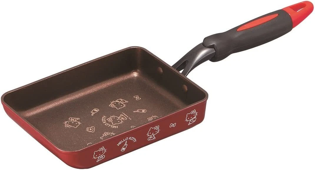 Sanrio Skater Hello Kitty Egg Frying Pan Diamond Coated IH Gas Compatible 5.4x15