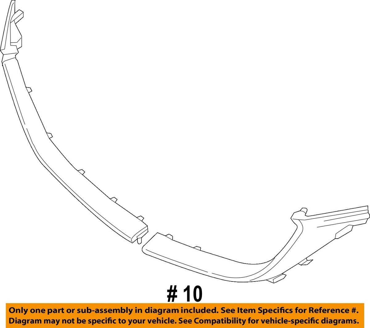 パーツ dati s9c OLD85/95 MAZDA OEM 16-18 CX-9 Grille-Lower Molding Trim PASSENGER SIDE ONLY