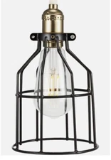 Simple Deluxe 4 Pack Adjustable Industrial Clamp on Metal Bulb Guard Cage for...