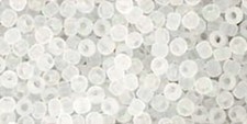 11/0, Toho Seed Beads, 1F, Trans-Frosted CRYSTAL, 10 grams, TR-11-1F