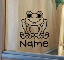 **  Frog  new Customised Vivarium Decal Sticker Name **