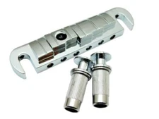 Compensated ALUMINUM Wraparound Combination Guitar Bridge/Tailpiece - CHROME