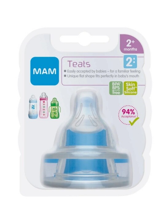MAM Teats Size Pack Slow Flow Fits All MAM Bottles Made