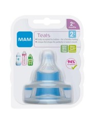 MAM Teats Size 2 | 2 Pack | Slow Flow | Fits All MAM Bottles | Made from Skinsof