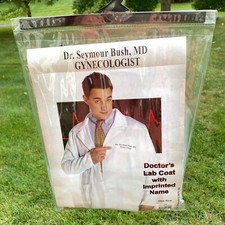 Men's Costume Doctor's Lab Coat One Size By Rasta Imposta Gynecologist NEW