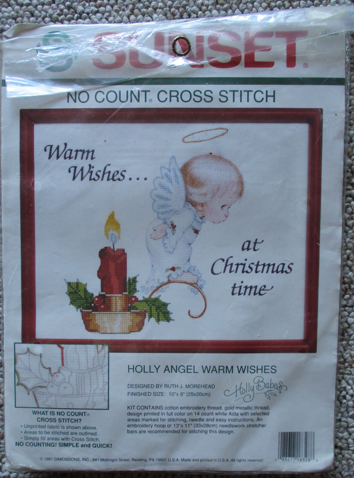 Sunset No Count Cross Stitch Kit “Holly Angel Warm Wishes” Ruth